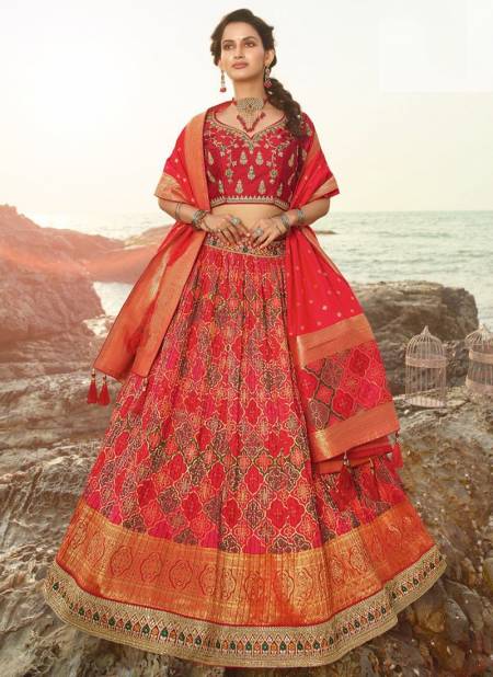 Red Colour ROYAL 25 Pheavy Designer Festive Wear Banarasi Silk Lehenga Collection 1005